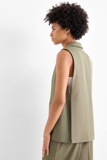Damen - Business-Weste - Regular Fit - khaki