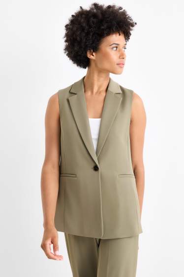 Damen - Business-Weste - Regular Fit - khaki