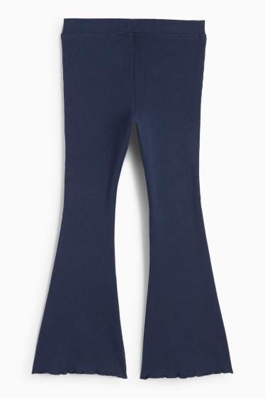 Kinder Mädchen - Bluey - Flared Leggings - gerippt - dunkelblau