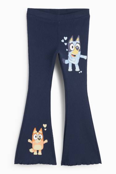 Kinder Mädchen - Bluey - Flared Leggings - gerippt - dunkelblau