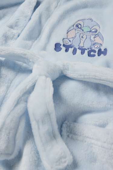 Kinder Mädchen - Lilo & Stitch - Bademantel mit Kapuze - hellblau