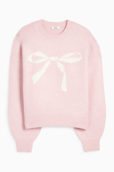 Damen - Pullover - rosa