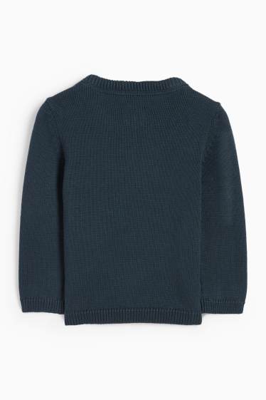 Baby: jongens - Beertje - babytruitje - donkerblauw