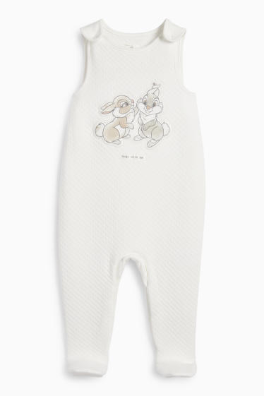 Baby Mädchen - Bambi - Strampler-Set - 2 teilig - weiss / rosa