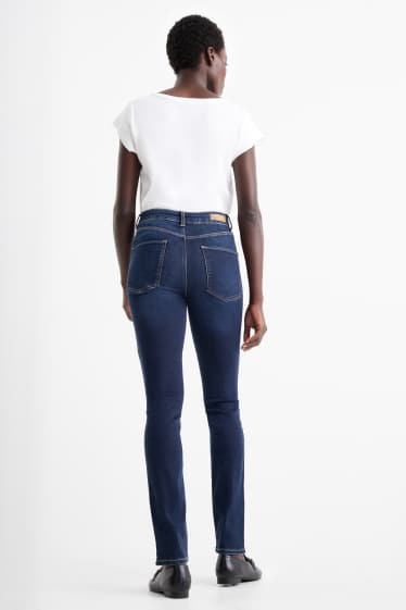 Dámské - Slim jeans - high waist - LYCRA® - džíny - tmavomodré