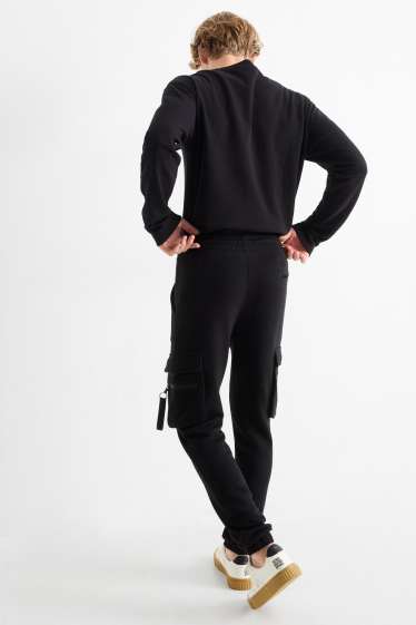 Herren - Cargo-Jogginghose - schwarz