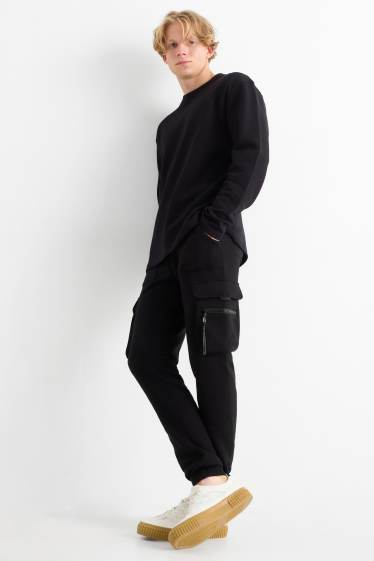 Herren - Cargo-Jogginghose - schwarz
