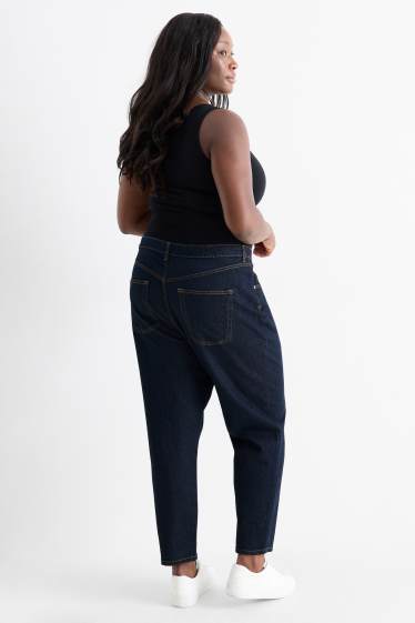 Femmes - Mom jean - high waist - LYCRA® - jean bleu foncé