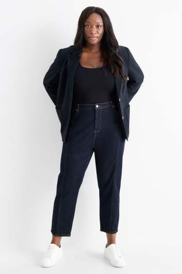 Femmes - Mom jean - high waist - LYCRA® - jean bleu foncé