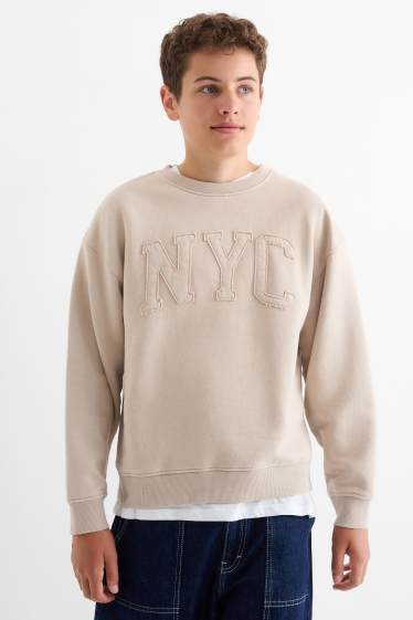 Kinder Jungen - New York City - Sweatshirt - beige