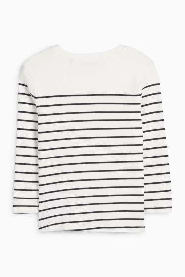 Damen - Langarmshirt - gestreift - cremeweiß