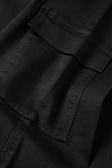 Kinder Mädchen - Cargo Jegging Jeans - schwarz