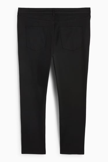 Dames - Pantalon - high waist - slim fit - zwart