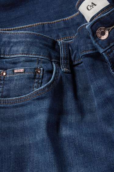Women - Bootcut jeans - mid-rise waist - denim-dark blue