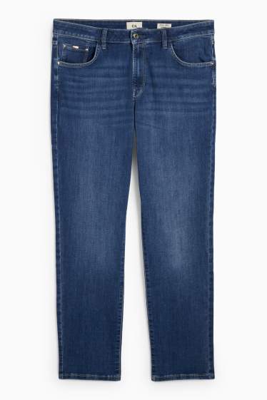 Femei - Straight jeans - talie medie - LYCRA® - denim-albastru