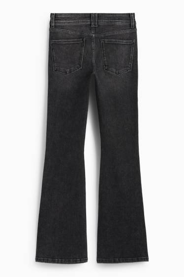 Femmes - Flared jean - mid waist - jean gris