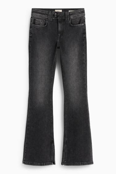 Femmes - Flared jean - mid waist - jean gris