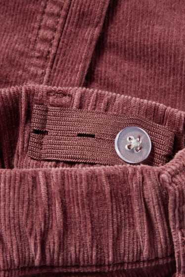 Kinderen: meisjes - Hart - corduroy broek - bordeaux