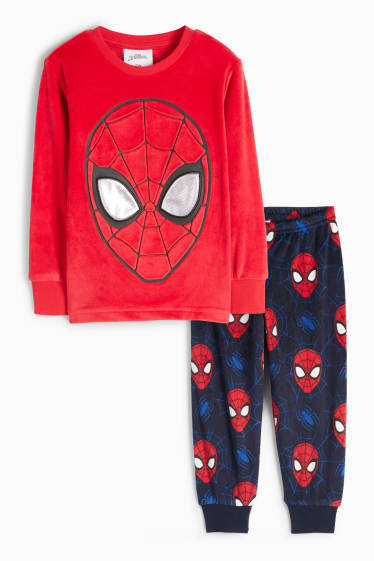 Kinder Buben - Spider-Man - Winterpyjama - 2 teilig - rot / blau