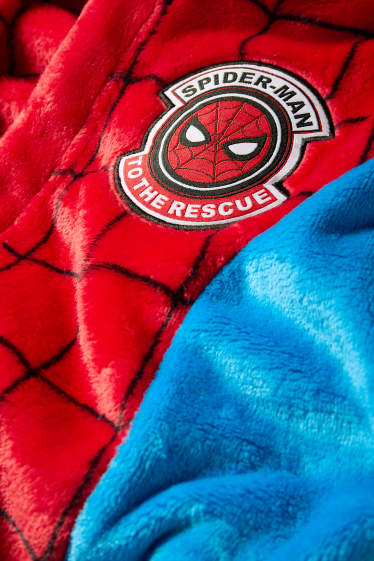 Kinderen: jongens - Spider-Man - badjas met capuchon - rood / blauw