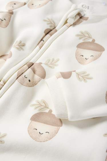 Unisex - Eikel - babypyjama - crème wit