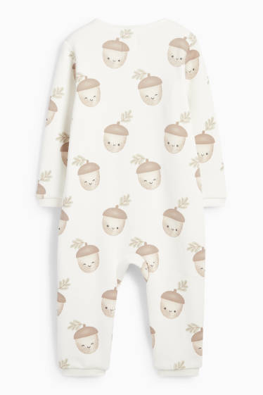 Unisex - Eikel - babypyjama - crème wit