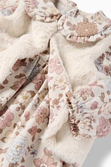 Baby Girls - Floral - baby outfit - 2 piece - light beige