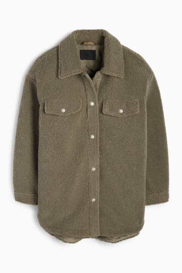 Dona - Sobrecamisa de pèl sintètic - verd