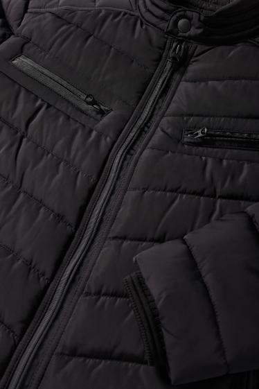 Heren - Jas met stiksels - zwart