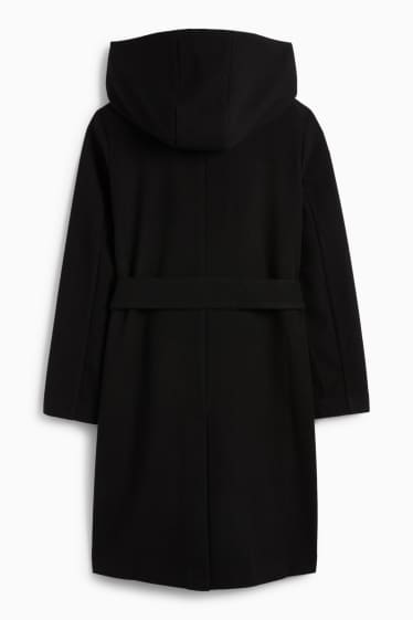 Dona - Abric amb caputxa - negre