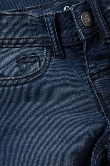 Kinder Buben - Slim Jeans - strukturiert - dunkelblau