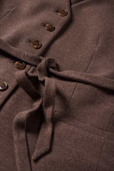 Dames - Business-gilet - slim fit - bruin