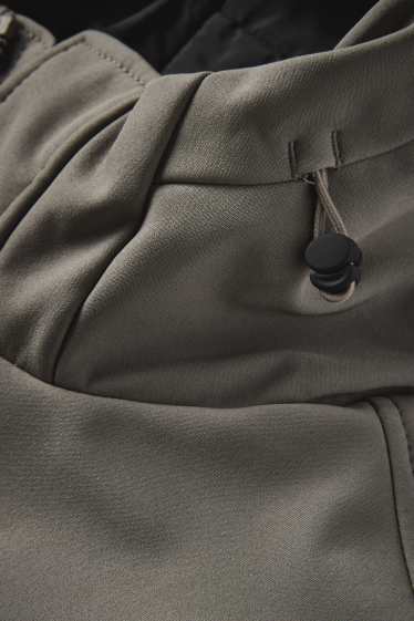 Herren - Softshelljacke - gefüttert - wasserabweisend - 4 Way Stretch - grau
