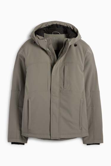 Herren - Softshelljacke - gefüttert - wasserabweisend - 4 Way Stretch - grau