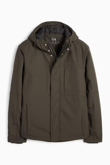 Home - Jaqueta softshell - enconxat - resistent a l’aigua - 4 Way Stretch - verd fosc