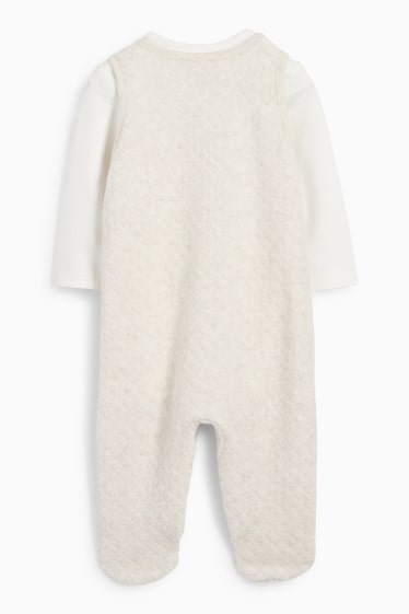 Bébés filles - Renard - ensemble avec grenouillère - 2 pièces - blanc crème