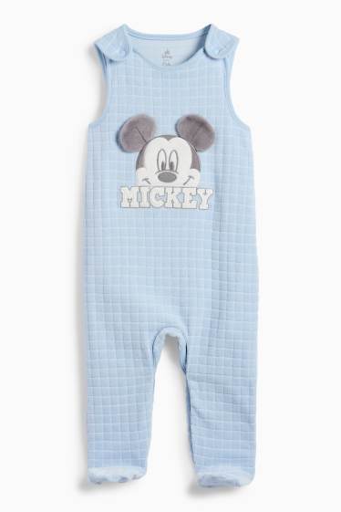 Bébés garçons - Mickey Mouse - ensemble avec grenouillère - 2 pièces - blanc / bleu clair