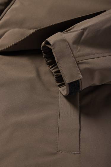 Herren - Jacke mit Kapuze - gefüttert - khaki