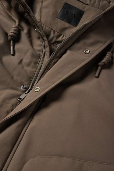 Herren - Jacke mit Kapuze - gefüttert - khaki