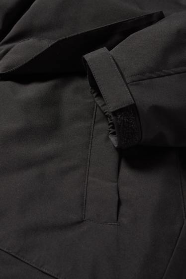 Men - Jacket with hood - lined - black