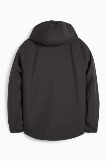Men - Jacket with hood - lined - black