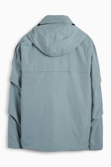 Hommes - Veste à capuche - finition doublée - imperméable - bleu clair