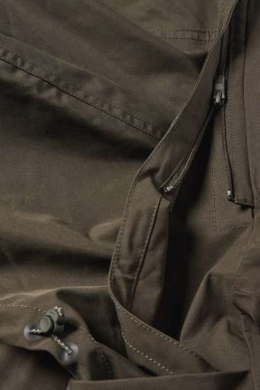 Men - Jacket with hood - lined - waterproof - khaki