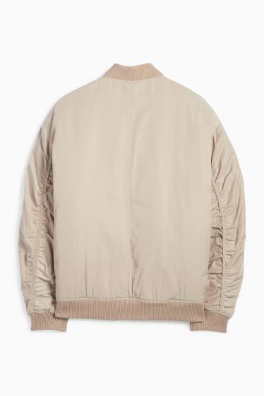 Herren - Bomberjacke - gefüttert - beige