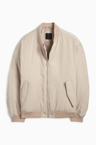Herren - Bomberjacke - gefüttert - beige