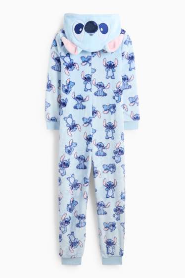 Kinder Mädchen - Lilo & Stitch - Onesie - hellblau