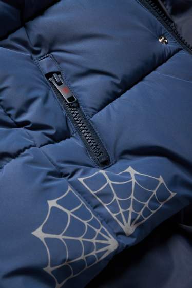 Kinderen: jongens - Spider-Man - gewatteerde jas met capuchon - donkerblauw
