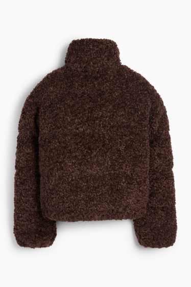 Damen - Teddy-Steppjacke - braun