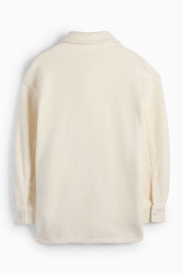 Femmes - Shacket en finition bouclée - blanc crème