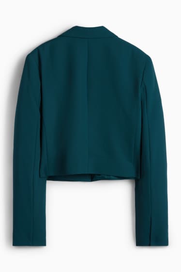 Damen - Crop Blazer - Regular Fit - petrol